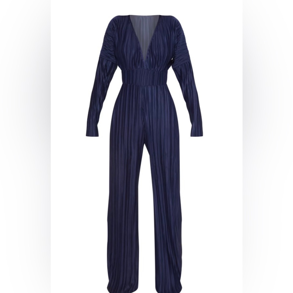 PrettyLittleThing Blue Bodycon Jumpsuit with Dolman Sleeves